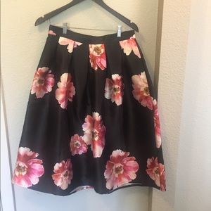 Vintage black flower skirt